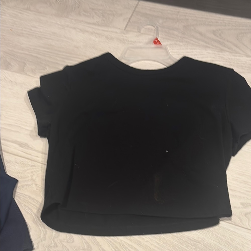 Wild Fable Black Boxy Crop T-Shirt
